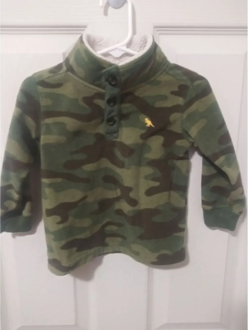 carter's Boys Pullover Fleece Shirt Camouflage 18m Green